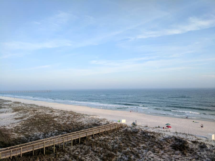 View from hotel at Pensacola Beach